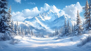 大寒节气雪景图1