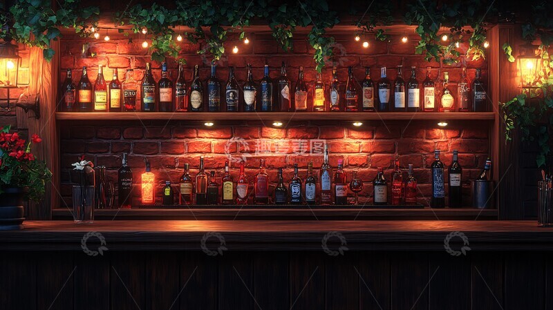 高清大图下载【趣麦麦图】明亮简洁吧台插画7
