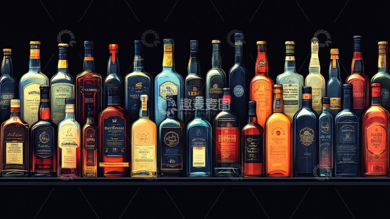 高清大图下载【趣麦麦图】瓶无缝模式式样颜色描述酒吧2