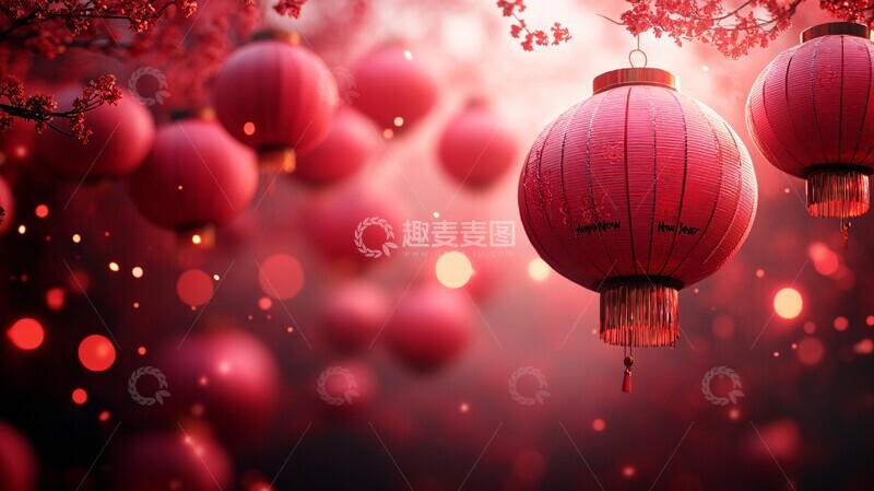 高清大图下载【趣麦麦图】新年喜庆氛围3
