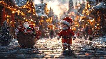 圣诞宝宝与小圣诞老人