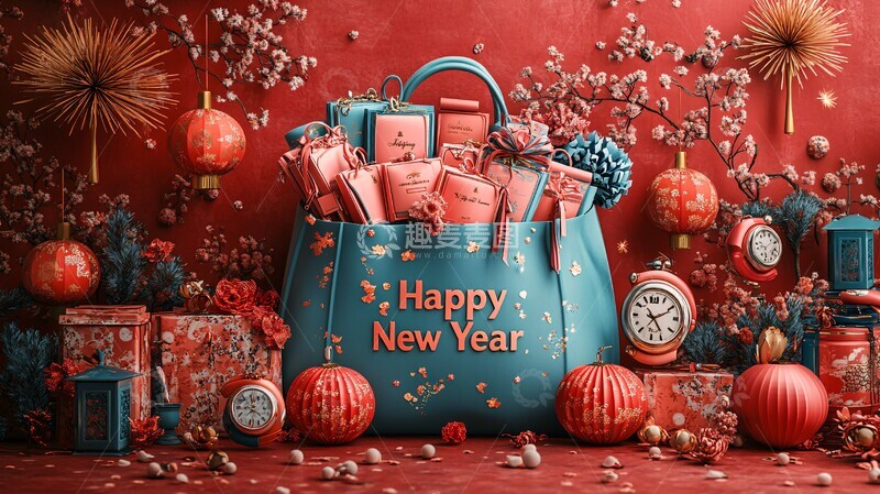 高清大图下载【趣麦麦图】新年快乐福袋盛2