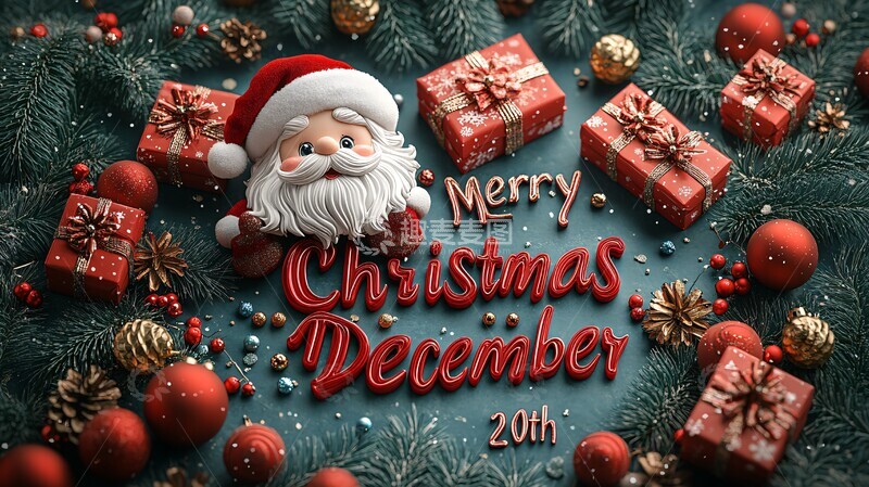 高清大图下载【趣麦麦图】圣诞快乐与圣诞老人3