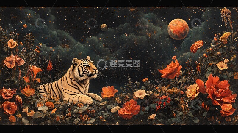 高清大图下载【趣麦麦图】行星动物神秘拼贴3