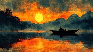 船上汉服饮酒图2