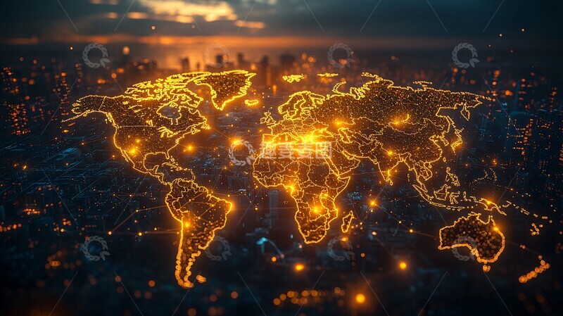 高清大图下载【趣麦麦图】全球网络光影图1
