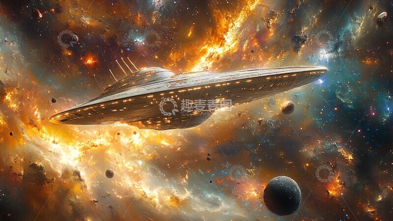 高清大图下载【趣麦麦图】外星飞船太空景3