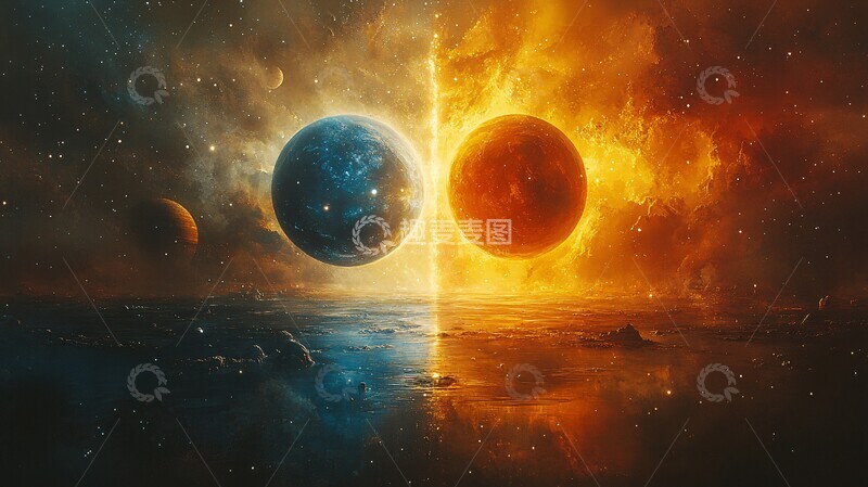 高清大图下载【趣麦麦图】金星与土星相会3