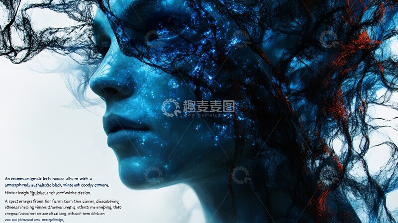 高清大图下载【趣麦麦图】幽影女形与幻藤