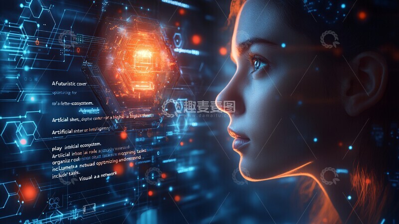 高清大图下载【趣麦麦图】数字生态连接未来2