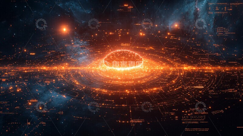 高清大图下载【趣麦麦图】宇宙信息网络图3