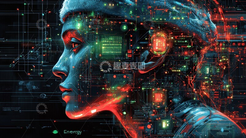 高清大图下载【趣麦麦图】能量电路板设计1