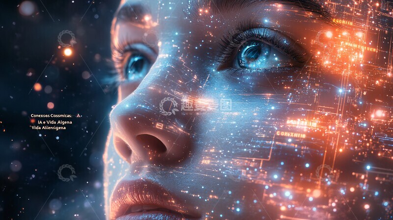 高清大图下载【趣麦麦图】宇宙智能生命连接