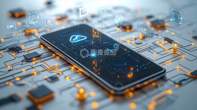 高清大图下载【趣麦麦图】智能手机网络连接3