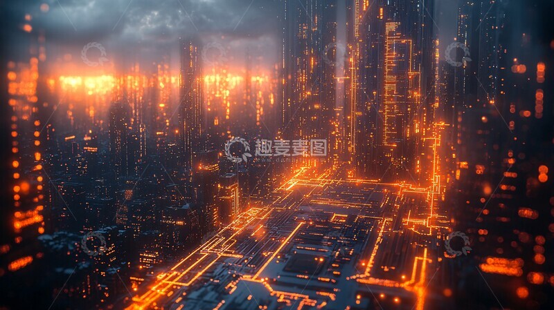 高清大图下载【趣麦麦图】全息设备互联城市3