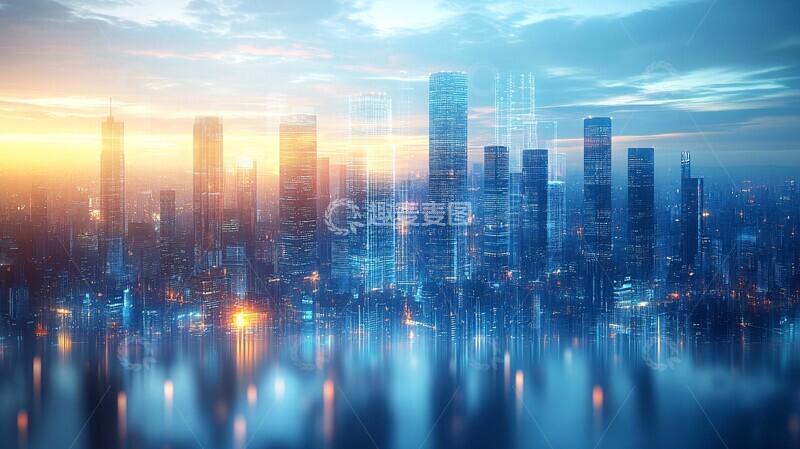 高清大图下载【趣麦麦图】玻璃建筑数据展示3