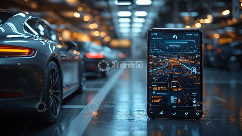 高清大图下载【趣麦麦图】智能停车手机界面3