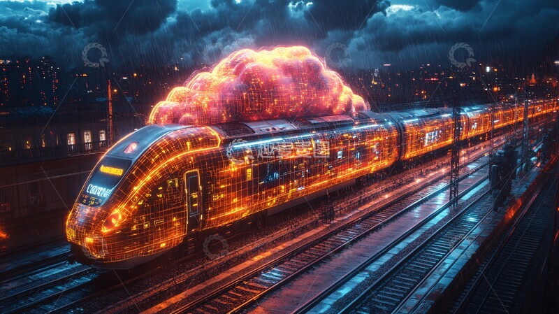 高清大图下载【趣麦麦图】云端轨道系统3