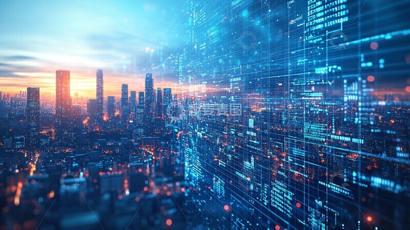 高清大图下载【趣麦麦图】玻璃建筑数据展示2