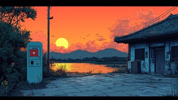 邮筒与小屋邮筒小屋黄色3