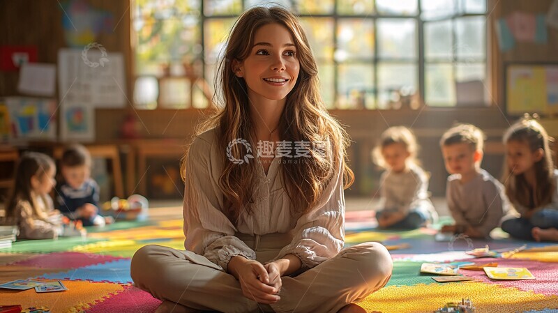 高清大图下载【趣麦麦图】老师与孩子互动3