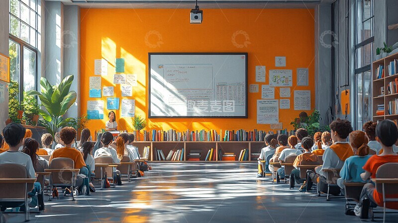 高清大图下载【趣麦麦图】国际识字日课堂互动3