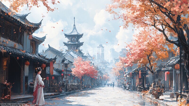 高清大图下载【趣麦麦图】古院梨花树古院梨花白花3