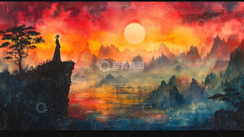 高清大图下载【趣麦麦图】诗人无声离别1