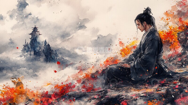 高清大图下载【趣麦麦图】诗人无声离别3