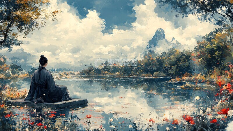 高清大图下载【趣麦麦图】古风春景图古风春景中国3