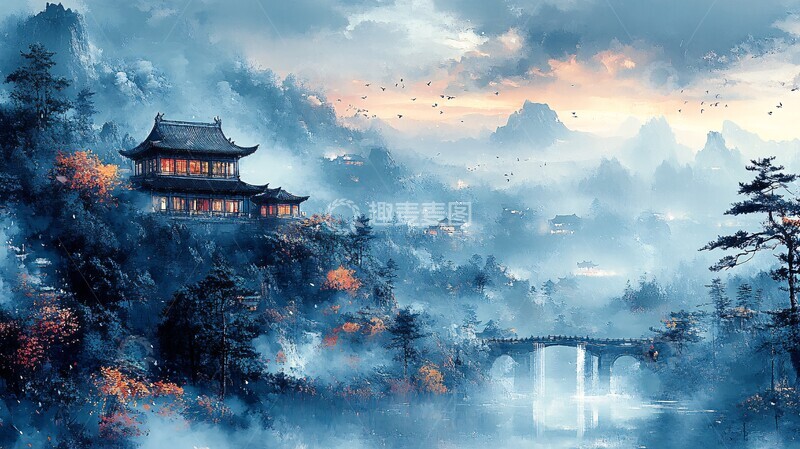 高清大图下载【趣麦麦图】山水画卷山水画卷中国3