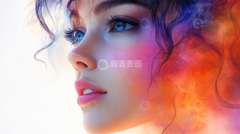 高清大图下载【趣麦麦图】水彩鼓励画面3