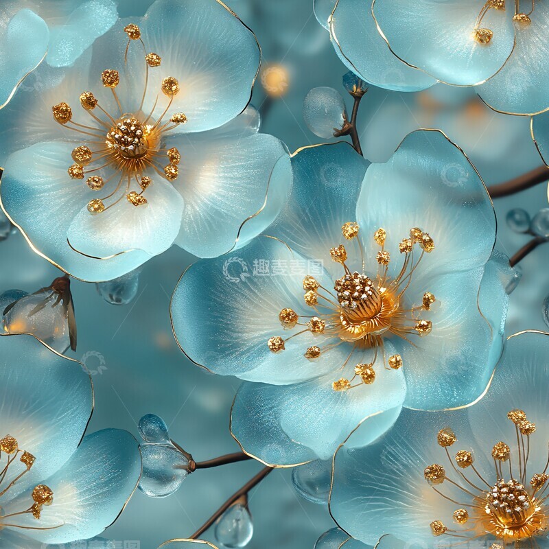 高清大图下载【趣麦麦图】翠绿金黄马兰花朵3