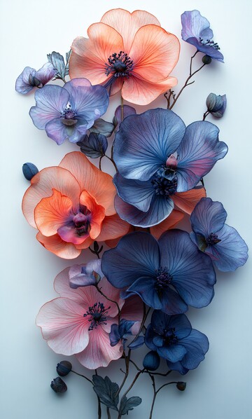 兰花花挂饰兰花花瓣绿叶