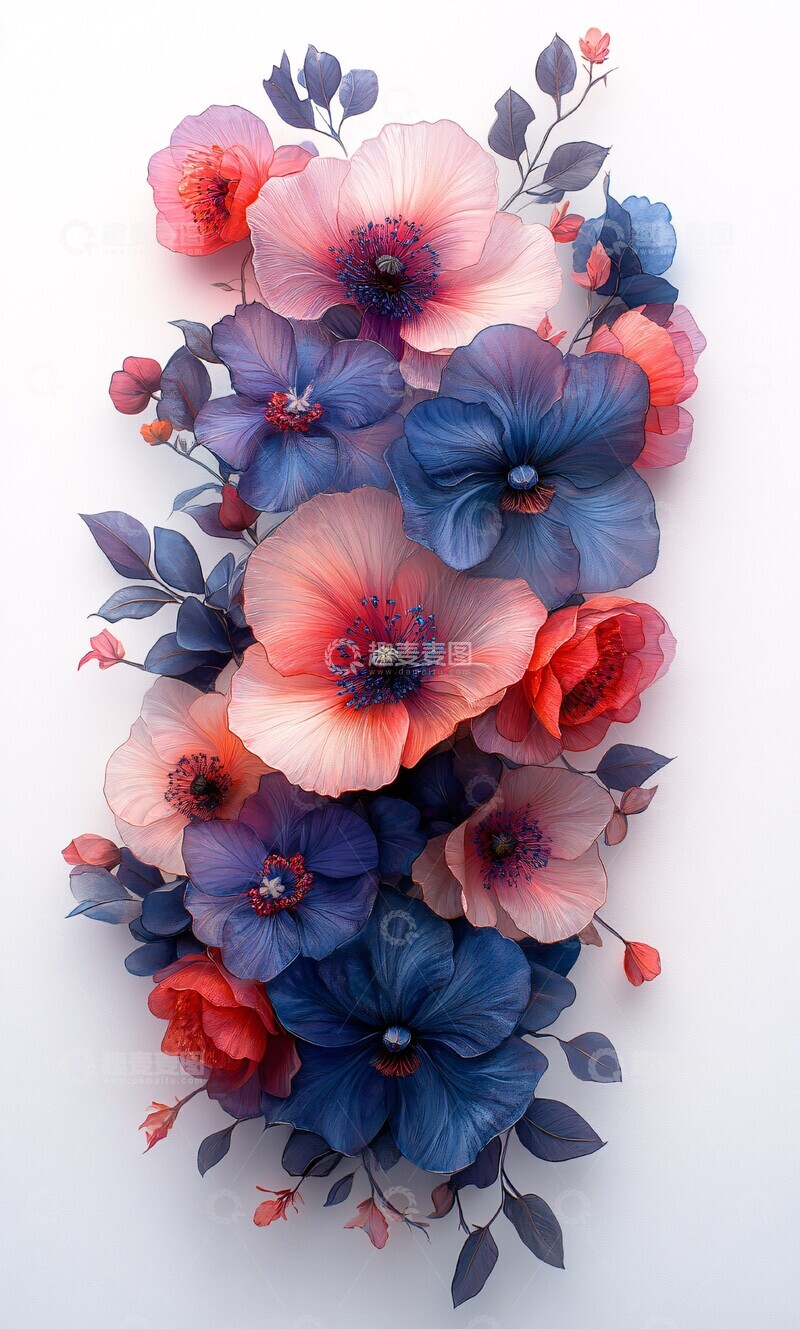 高清大图下载【趣麦麦图】兰花花挂饰兰花花瓣绿叶1