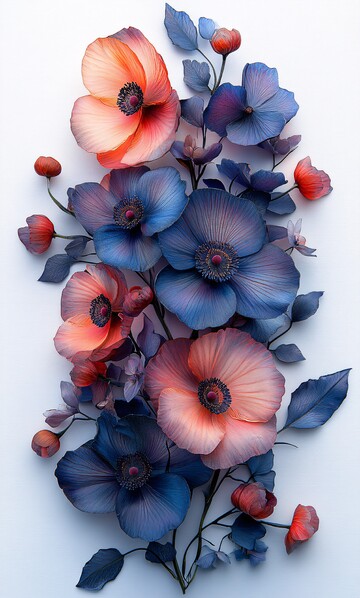 兰花花挂饰兰花花瓣绿叶2