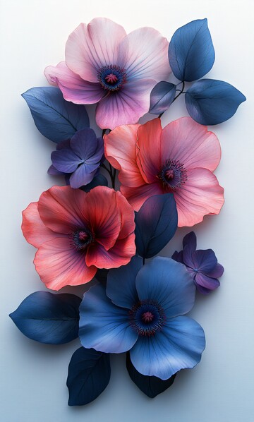 兰花花挂饰兰花花瓣绿叶3