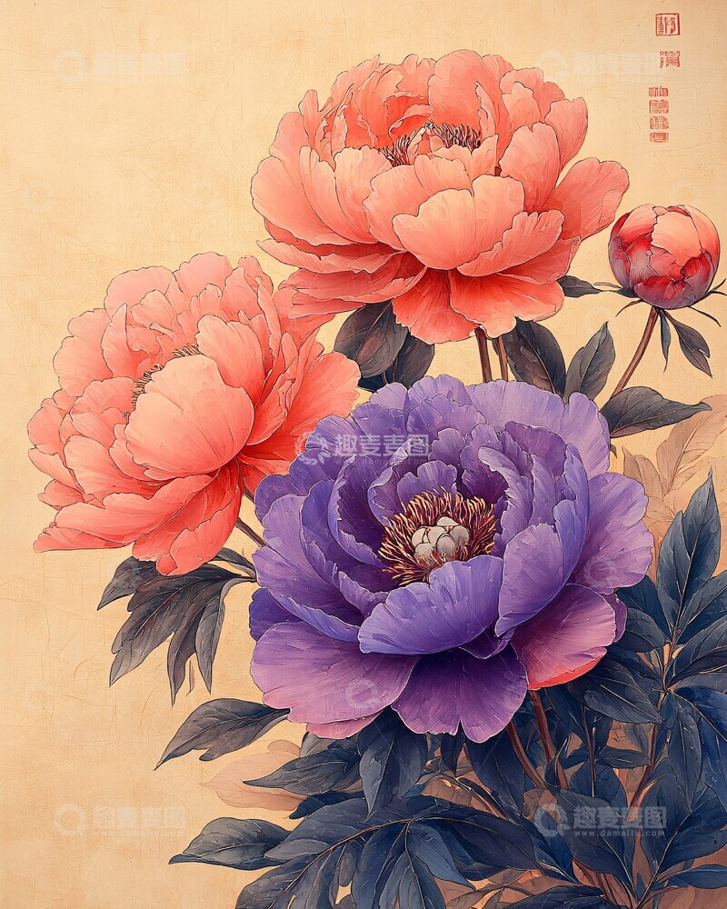 高清大图下载【趣麦麦图】牡丹花高清图3