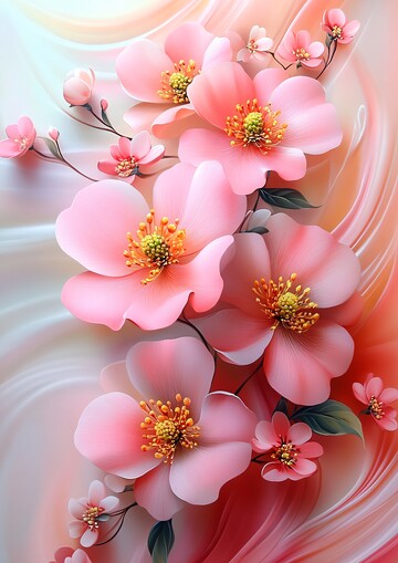 粉色花朵流动纹理1