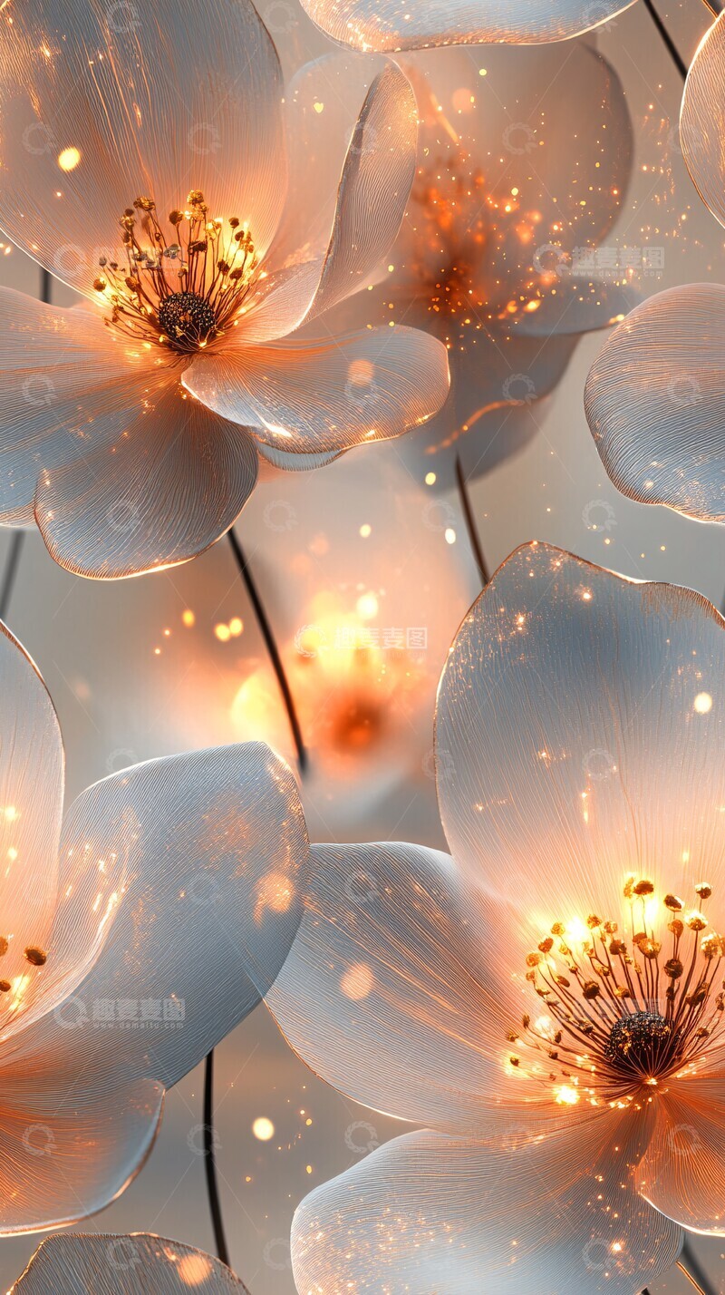 高清大图下载【趣麦麦图】梦幻花朵图案6