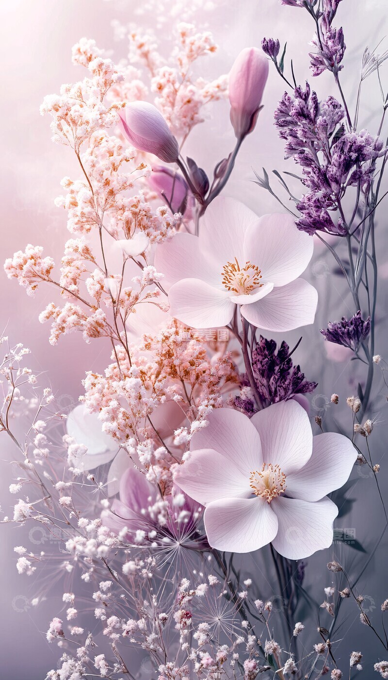 高清大图下载【趣麦麦图】紫色调花卉色调花卉兰花