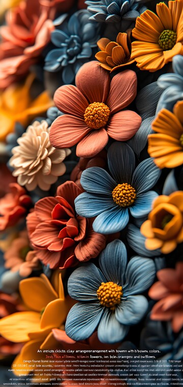 秋色花卉立体雕塑2