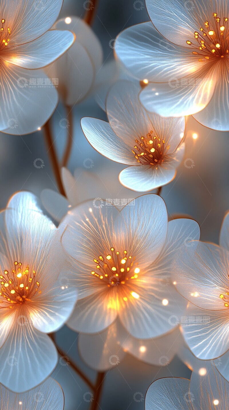 高清大图下载【趣麦麦图】梦幻花朵图案7