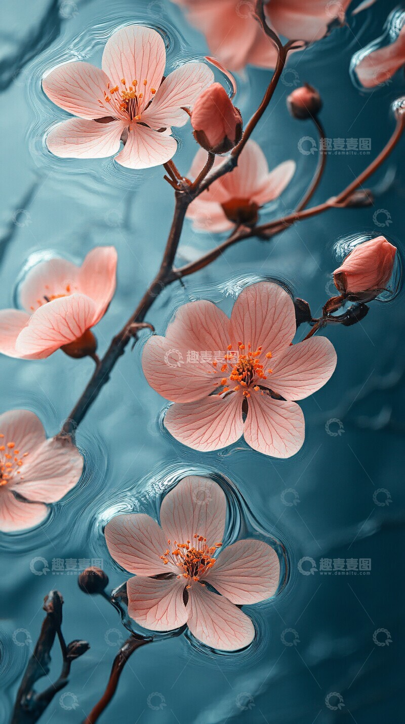 高清大图下载【趣麦麦图】粉色白色小花树脂3