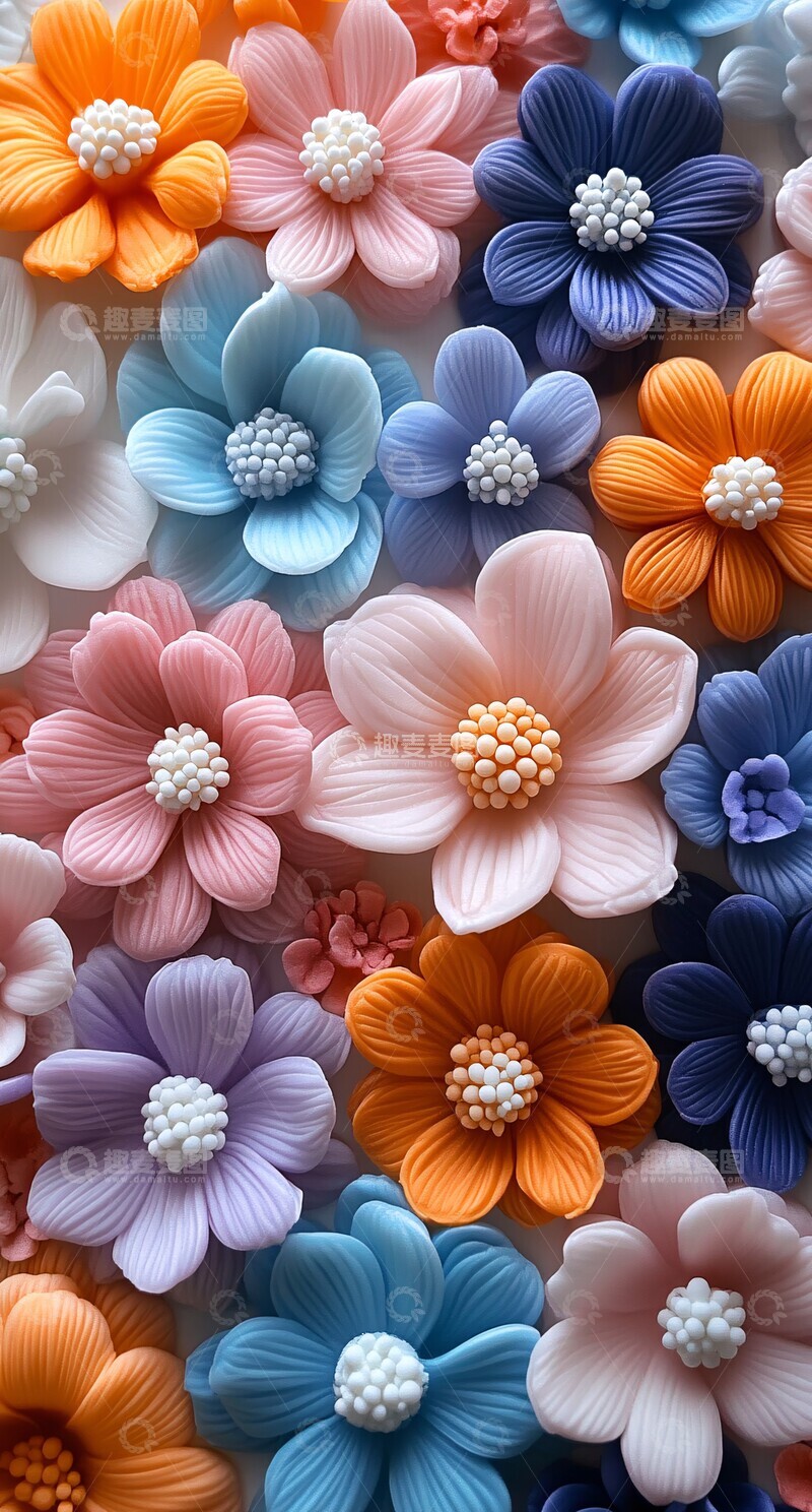 高清大图下载【趣麦麦图】个塑料花形花形塑料白色1