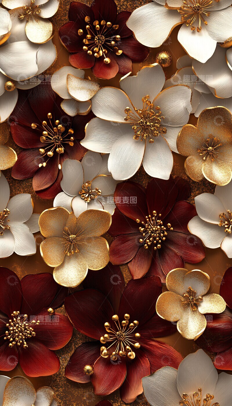 金色波西米亚花纹3