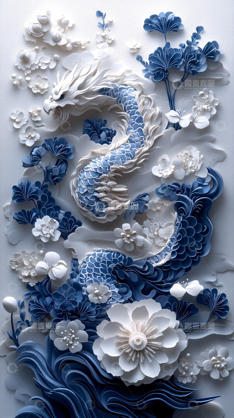 高清大图下载【趣麦麦图】冬日纸艺图案3