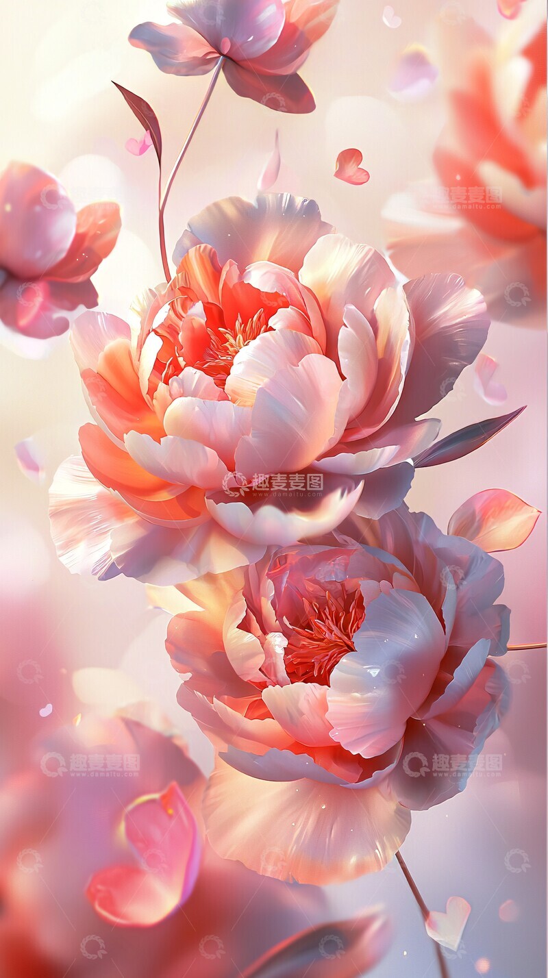 高清大图下载【趣麦麦图】浪漫幸福牡丹花束2