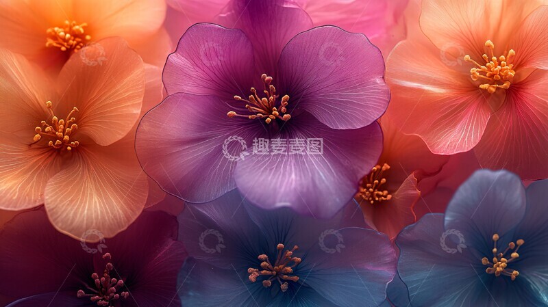 高清大图下载【趣麦麦图】酒精墨水花纹7