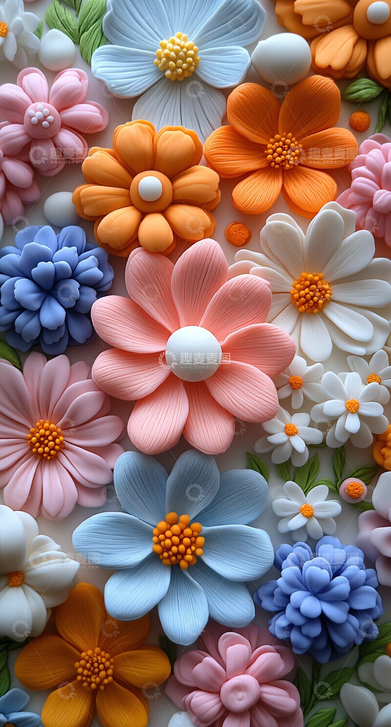 高清大图下载【趣麦麦图】个塑料花形花形塑料白色3